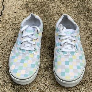 VANS US Missy Old Skool Pastel Rainbow Checkerboard Skate Shoes